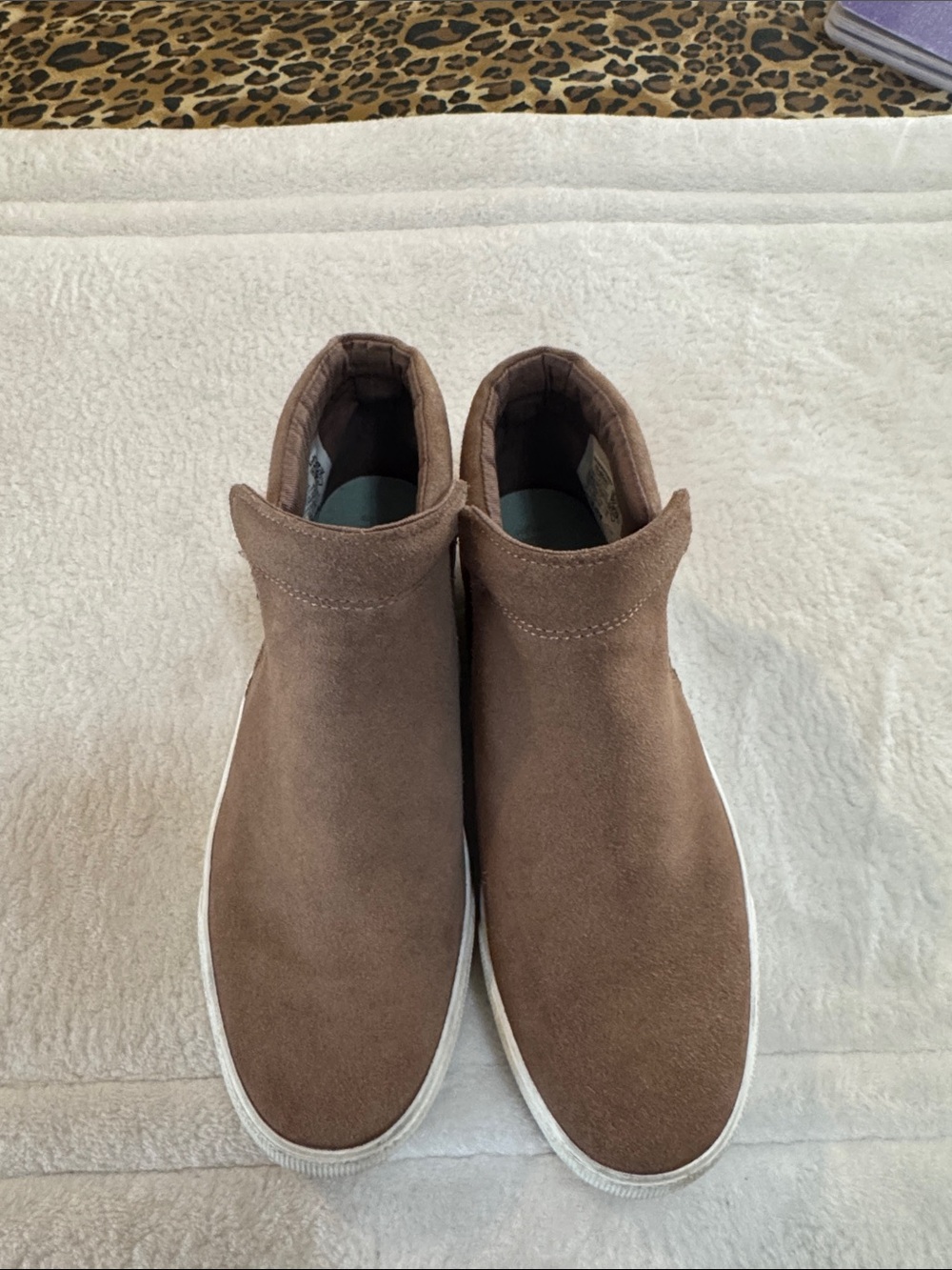Keds Cooper Brown Suede Zip Booties